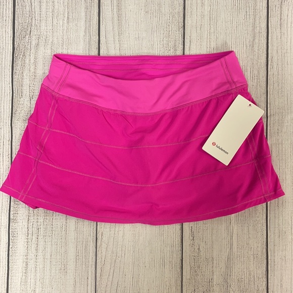 NWT Lululemon Pace Rival Tennis Skirt POW Pink 4 R - Picture 4 of 15